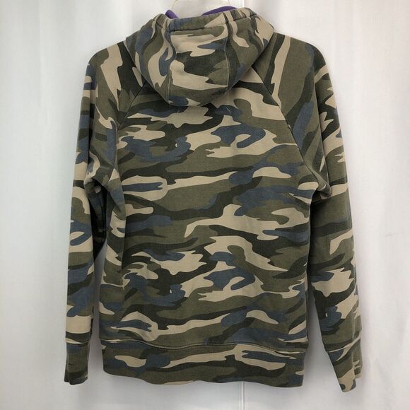 Womens Cabelas Purple Camouflage Hunting Hoodie Pullover Camo Sweatshirt Small - Picture 7 of 11